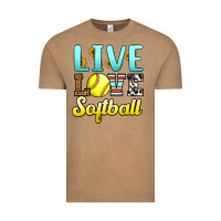 Vintage Coffee live love softball Vintage Tee - LillyAllenDesigns
