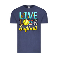Vintage Denim live love softball Vintage Tee - LillyAllenDesigns