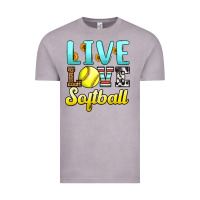 Vintage Zinc live love softball Vintage Tee - LillyAllenDesigns