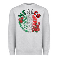 Heather Grey mexico Heavyweight Sweatshirt - MaliasSmallBusiness