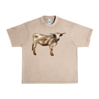 French Oak Texas Longhorn Heifer Urban Heavy Tee - LillyAllenDesigns