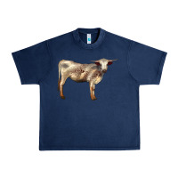 Navy Texas Longhorn Heifer Urban Heavy Tee - LillyAllenDesigns