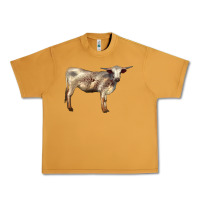 Peanut Butter Texas Longhorn Heifer Urban Heavy Tee - LillyAllenDesigns