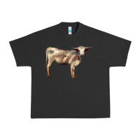 Pigment Black Texas Longhorn Heifer Urban Heavy Tee - LillyAllenDesigns