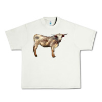 Pistachio Texas Longhorn Heifer Urban Heavy Tee - LillyAllenDesigns