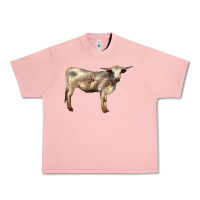 Salmon Texas Longhorn Heifer Urban Heavy Tee - LillyAllenDesigns