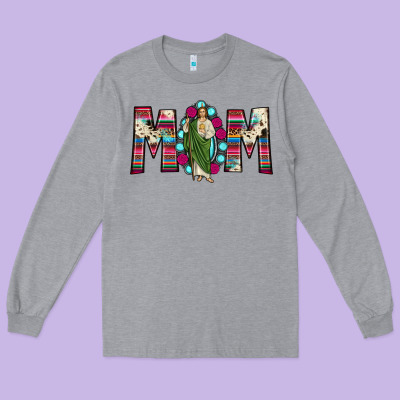 San Judas Mom Long Sleeve Tee Designed By Jahusdesignshop