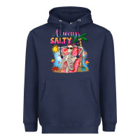 Navy Always salty Heavyweight Hoodie - NancyCooperArtShop