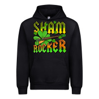 Black St. Patrick’s Day sham rocker with guitar Urban Hoodie - OliviaCreatesArt