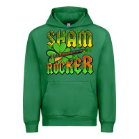 Emerald St. Patrick’s Day sham rocker with guitar Urban Hoodie - OliviaCreatesArt