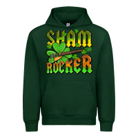 Forest Green St. Patrick’s Day sham rocker with guitar Urban Hoodie - OliviaCreatesArt