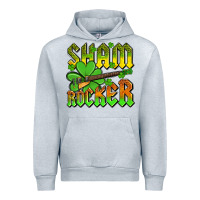 Heather Grey St. Patrick’s Day sham rocker with guitar Urban Hoodie - OliviaCreatesArt