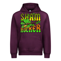 Mauve Wine St. Patrick’s Day sham rocker with guitar Urban Hoodie - OliviaCreatesArt