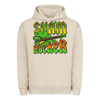 Pigment French Oak St. Patrick’s Day sham rocker with guitar Urban Hoodie - OliviaCreatesArt