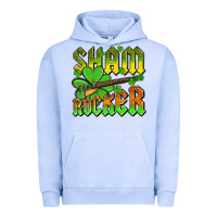 Pigment Grape Ice St. Patrick’s Day sham rocker with guitar Urban Hoodie - OliviaCreatesArt
