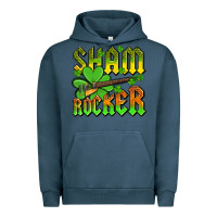 Pigment Midnight Navy St. Patrick’s Day sham rocker with guitar Urban Hoodie - OliviaCreatesArt