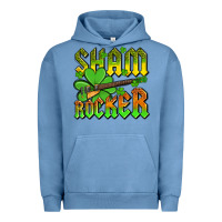 Pigment Pebble Blue St. Patrick’s Day sham rocker with guitar Urban Hoodie - OliviaCreatesArt