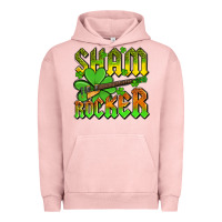Pigment Salmon St. Patrick’s Day sham rocker with guitar Urban Hoodie - OliviaCreatesArt