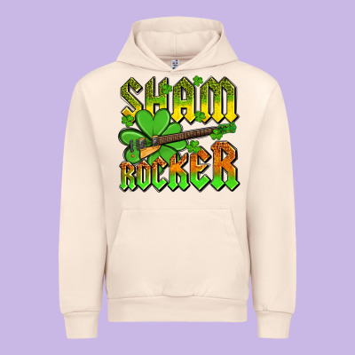 St. Patrick’s Day Sham Rocker With Guitar Urban Hoodie Designed By Oliviacreatesart