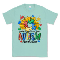 Seafoam accept understand love awareness Classic Tee - MaliasSmallBusiness