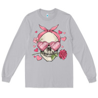 Moon Dust valentine's day skull Long Sleeve Tee - MaliasSmallBusiness