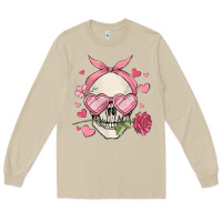 Mushroom valentine's day skull Long Sleeve Tee - MaliasSmallBusiness