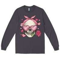 Smoke valentine's day skull Long Sleeve Tee - MaliasSmallBusiness
