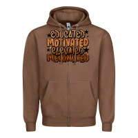 Chestnut educated motivated elevated melanated Zipper Hoodie - LillyAllenDesigns