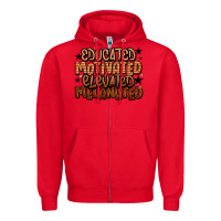 Red educated motivated elevated melanated Zipper Hoodie - LillyAllenDesigns