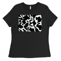 Black distressed cowhide pattern Ladies Tee - RanaPortraitStore