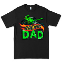 Black racing dad with racing motorcycle Premium Tee - AdoDesignShop