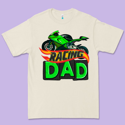 Racing Dad With Racing Motorcycle Premium Tee Designed By Adodesignshop