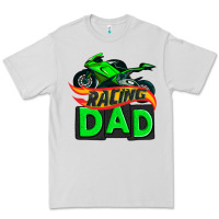 Dove Grey racing dad with racing motorcycle Premium Tee - AdoDesignShop