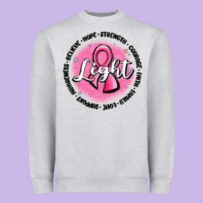 Fight Breast Cancer Heavyweight Sweatshirt Designed By Maliassmallbusiness