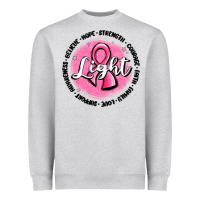 Heather Grey fight breast cancer Heavyweight Sweatshirt - MaliasSmallBusiness