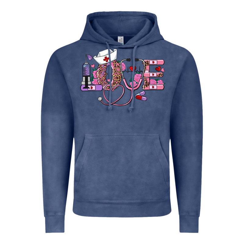 Valentine's Day Nurse Love Vintage Hoodie by AdoDesignShop | Teevron