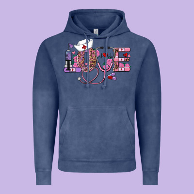 Valentine's Day Nurse Love Vintage Hoodie Designed By Adodesignshop