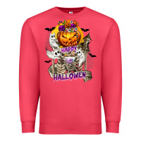 Cardinal Happy Halloween with Skeleton Premium Sweatshirt - texasbilliewilder