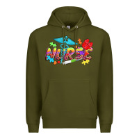 Army Green Autism Nurse Premium Hoodie - NancyCooperArtShop