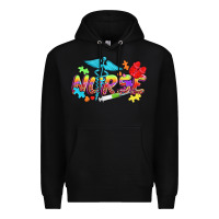 Black Autism Nurse Premium Hoodie - NancyCooperArtShop