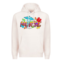 Pale Pink Autism Nurse Premium Hoodie - NancyCooperArtShop