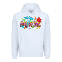 White Autism Nurse Premium Hoodie - NancyCooperArtShop