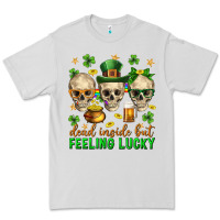 Dove Grey Dead inside but feeling lucky st. patricks day Premium Tee - Neo Western