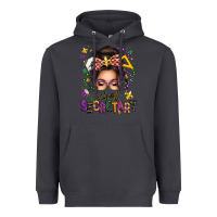 Smoke mardi gras school secretary caucasian messy bun Heavyweight Hoodie - texasbilliewilder