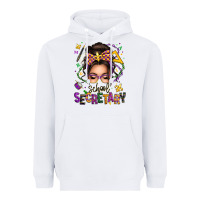 White mardi gras school secretary caucasian messy bun Heavyweight Hoodie - texasbilliewilder