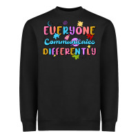 Black everyone communicates differently Heavyweight Sweatshirt - MaliasSmallBusiness