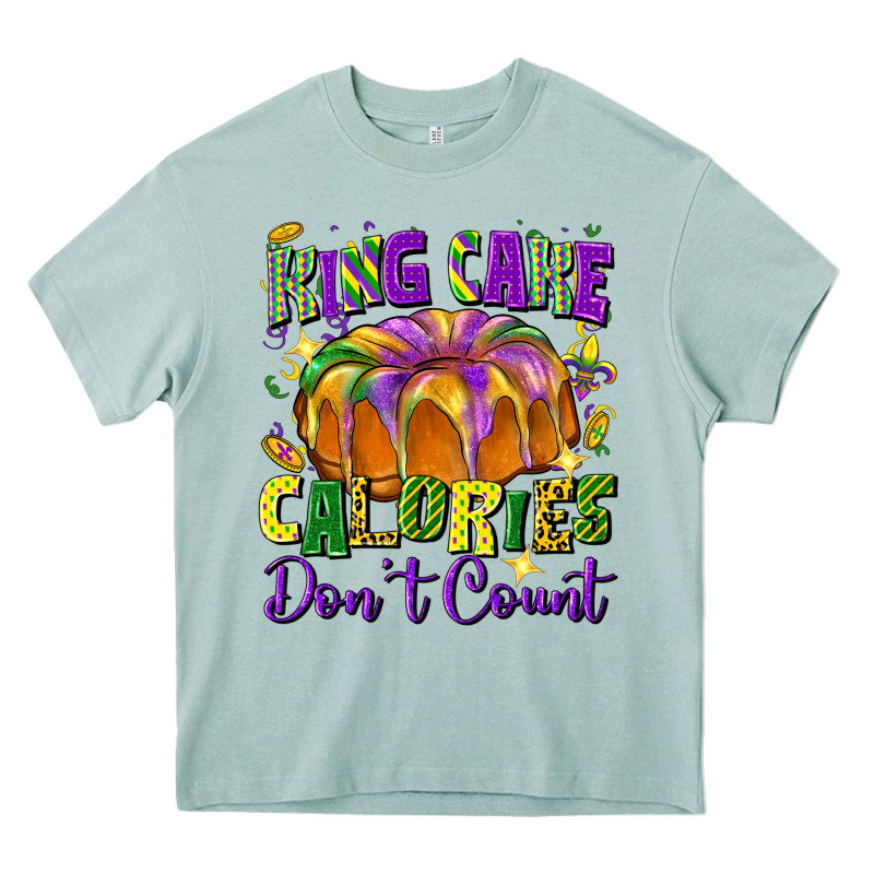 King Cake Calories Don't Count Heavy Core Tee by FaDigitalArtStudio | Teevron
