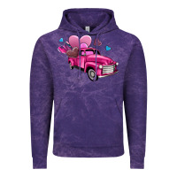 Cloud Purple truck with hearts Vintage Hoodie - AdoDesignShop