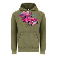 Vintage Olive truck with hearts Vintage Hoodie - AdoDesignShop