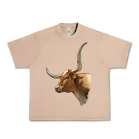 Burro Texas Longhorn Cow Face Urban Heavy Tee - LillyAllenDesigns